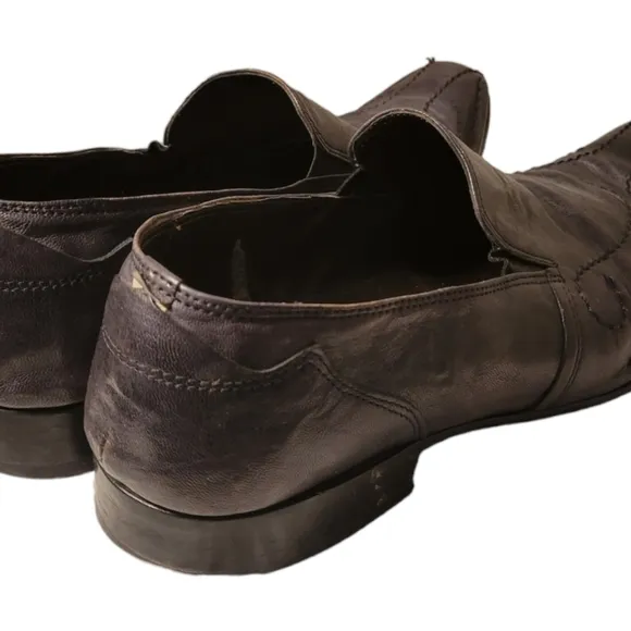 Mauro Alessi Genuine Leather Slip On Loafer/Size 7 Mens Dress Shoes