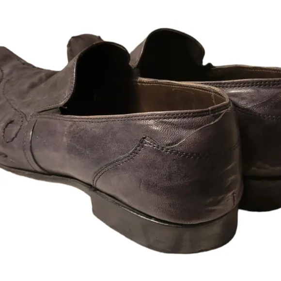 Mauro Alessi Genuine Leather Slip On Loafer/Size 7 Mens Dress Shoes