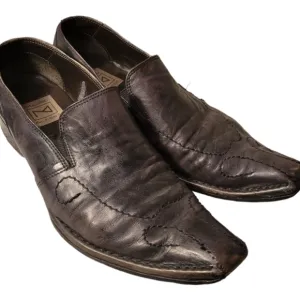 Mauro Alessi Genuine Leather Slip On Loafer/Size 7 Mens Dress Shoes