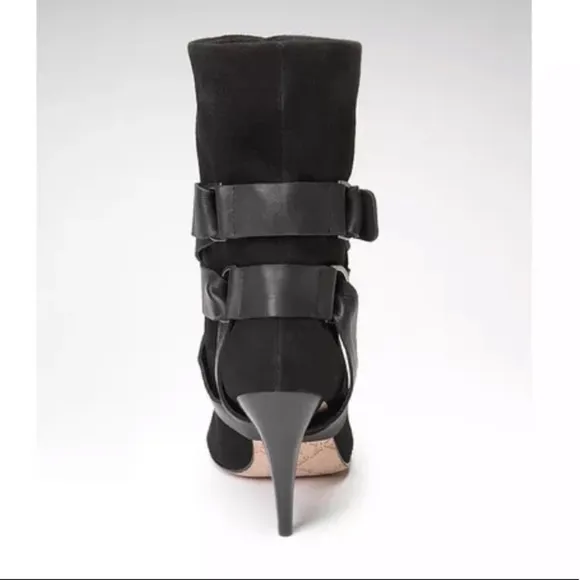 Mea Shadow Cassandra Black Suede Harness Boots 7.5