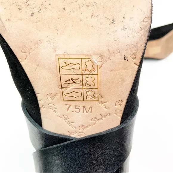 Mea Shadow Cassandra Black Suede Harness Boots 7.5