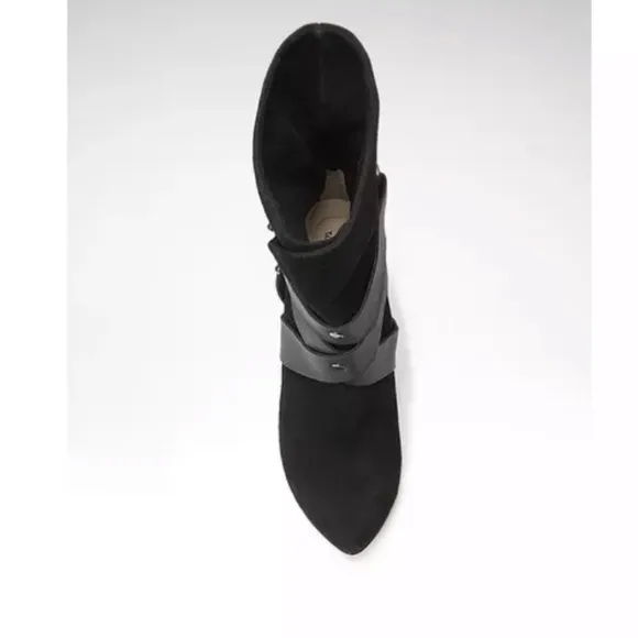 Mea Shadow Cassandra Black Suede Harness Boots 7.5