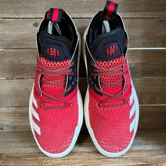Mens Adidas‎ Harden Vol. 2 Power Red Athletic Basketball Shoes Sneakers Size 7.5