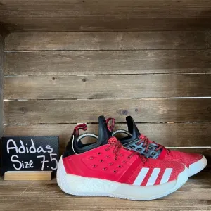 Mens Adidas‎ Harden Vol. 2 Power Red Athletic Basketball Shoes Sneakers Size 7.5