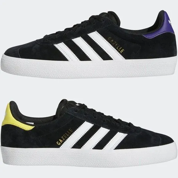 MEN'S Adidas Originals Gazelle ADV Skateboarding Shoes Black White GY6922
