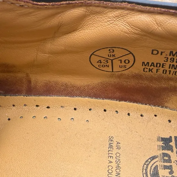 Mens Bex leather Dr Martens shoes, size 10