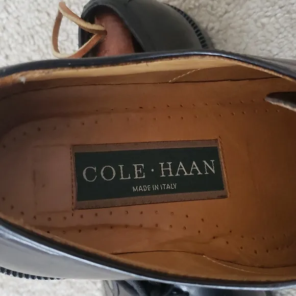 Mens black Cole Haan derby shoes
