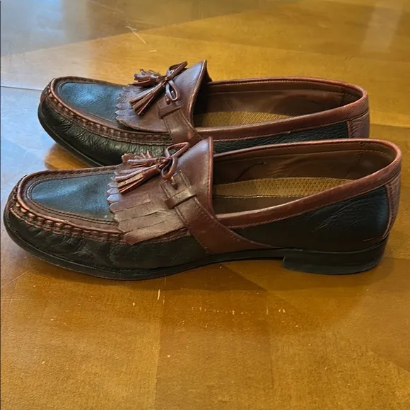 Men's Brown and Black Tassel Loafers