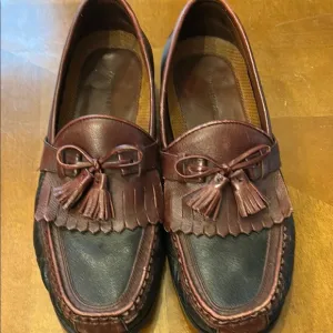 Men's Brown and Black Tassel Loafers