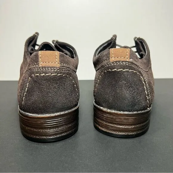 Mens CLARKS Delsin Rise Brown Leather Oxford Shoes / Size 8 Medium