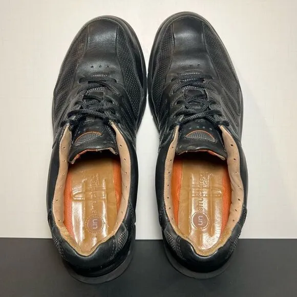 Mens CLARKS Unstructured UN. DONE Black Leather Casual Sneakers / Size 12 Medium
