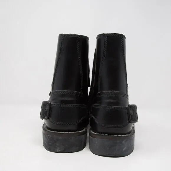 Men's Coach Leather Combat Boots Leather G1568  Back Buckle Feature Sz 13 D