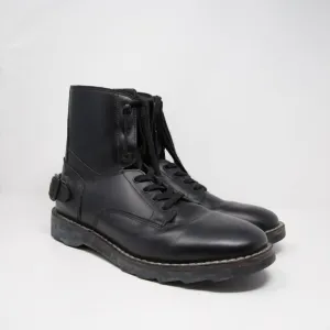 Men's Coach Leather Combat Boots Leather G1568  Back Buckle Feature Sz 13 D