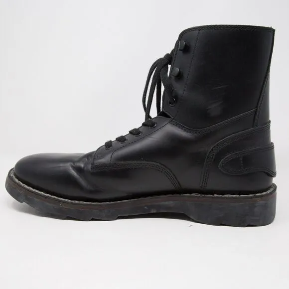 Men's Coach Leather Combat Boots Leather G1568  Back Buckle Feature Sz 13 D
