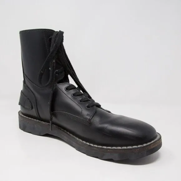 Men's Coach Leather Combat Boots Leather G1568  Back Buckle Feature Sz 13 D