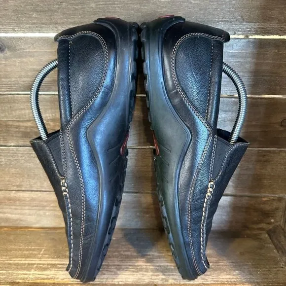 Mens Cole Haan Tucker Venetian Black Leather Slip On Loafers Shoes Size 11 M GUC