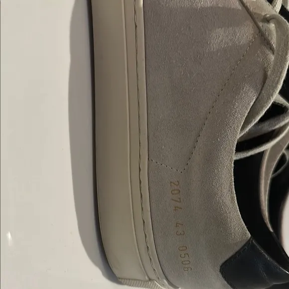 Men's Cream Sneakers suede common projects