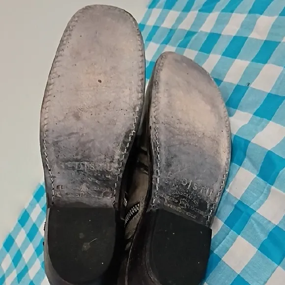 Men's Gray Leather Boots