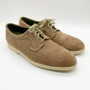 Men’s Inkerman NY Suede Wingtip Oxford Lace Up Shoes in Tan Size 8