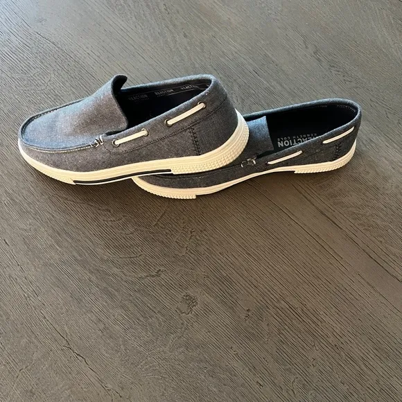 Mens Kenneth Cole Reaction Dark denim Ankir slip on shoes size 9