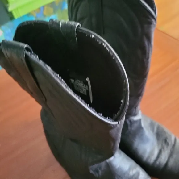 Men's Laredo Black leather Cowboy boots 9D