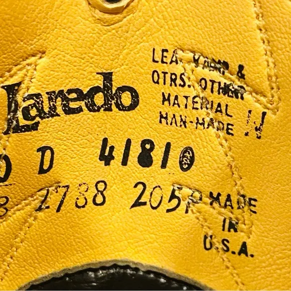 Mens Laredo Western Cowboy Leather Boots Size 10D 41810 Made in USA