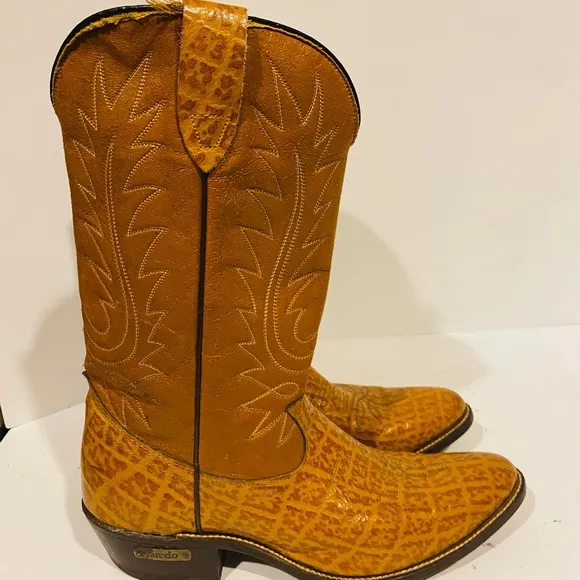 Mens Laredo Western Cowboy Leather Boots Size 10D 41810 Made in USA