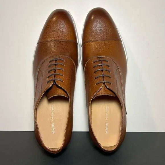 Mens MARC NOLAN Knox Cognac Brown Cap Toe Casual Dress Shoes / Size 12