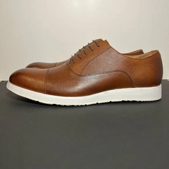 Mens MARC NOLAN Knox Cognac Brown Cap Toe Casual Dress Shoes / Size 12
