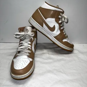 Mens Nike Air Jordan 1 Mid &quot;Tan Gum&quot; 554724-271 Size 9.5