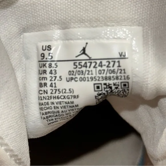 Mens Nike Air Jordan 1 Mid &quot;Tan Gum&quot; 554724-271 Size 9.5