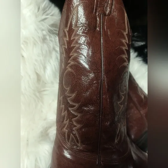 Mens Nocona Kangaroo Cowboy Boots New Nwt Brown Med Round Toe 11.5