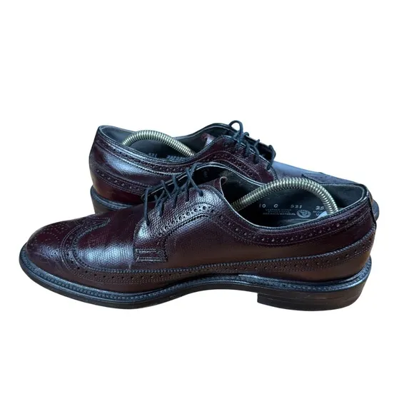 Men's O'Sullivan Royal Imperial Oxford Wingtips Leather Cordovan Shoes size 10