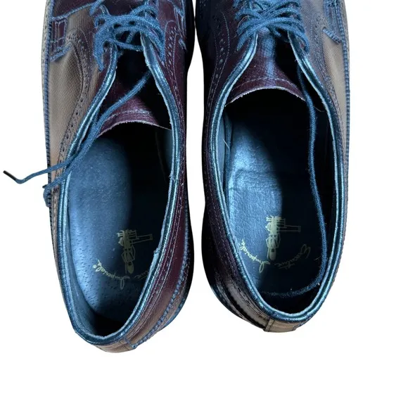 Men's O'Sullivan Royal Imperial Oxford Wingtips Leather Cordovan Shoes size 10