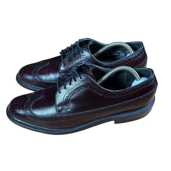 Men's O'Sullivan Royal Imperial Oxford Wingtips Leather Cordovan Shoes size 10