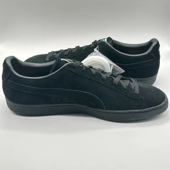 Men’s Puma Suede Classic XXI Size 13 Triple Black Sneakers Low 374915 12 New