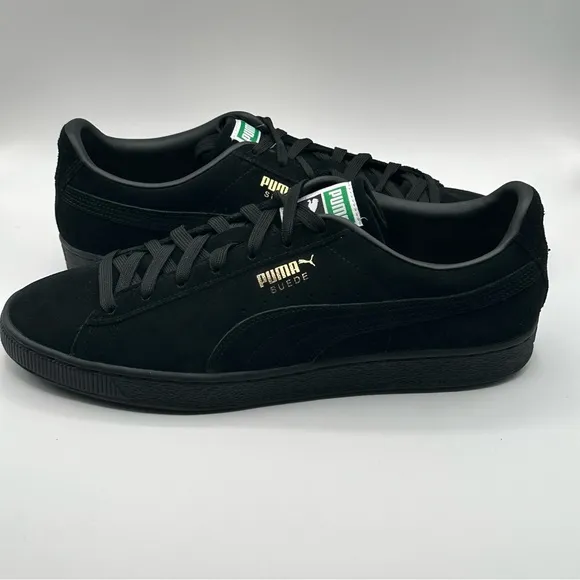 Men’s Puma Suede Classic XXI Size 13 Triple Black Sneakers Low 374915 12 New