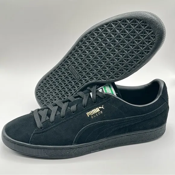 Men’s Puma Suede Classic XXI Size 13 Triple Black Sneakers Low 374915 12 New