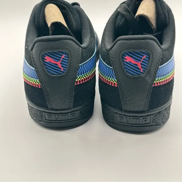 Men’s Puma Suede Triplex Dazed Sneakers Size 12 Black Leather 382954-01