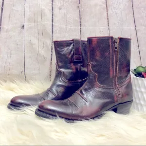 MENS SENDRA LEATHER COWBOY DISTRESSED WESTERN BOOT