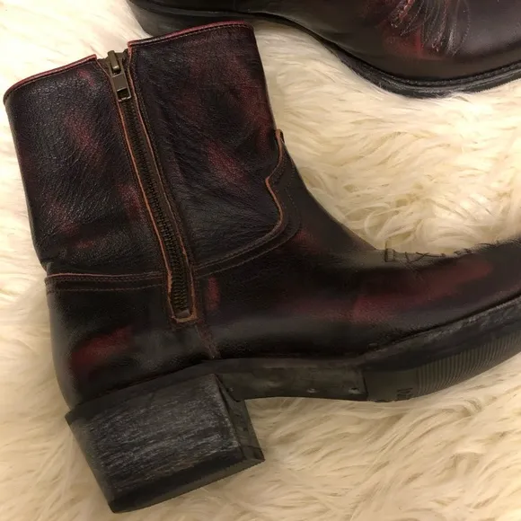 MENS SENDRA LEATHER COWBOY DISTRESSED WESTERN BOOT