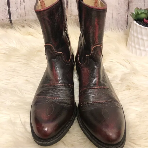 MENS SENDRA LEATHER COWBOY DISTRESSED WESTERN BOOT