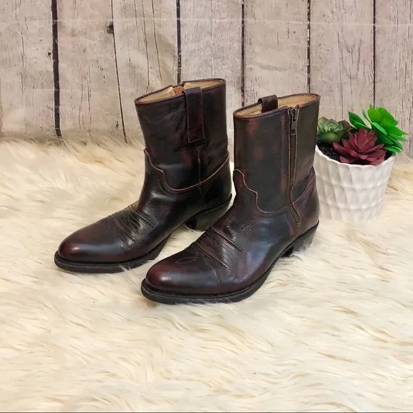 MENS SENDRA LEATHER COWBOY DISTRESSED WESTERN BOOT