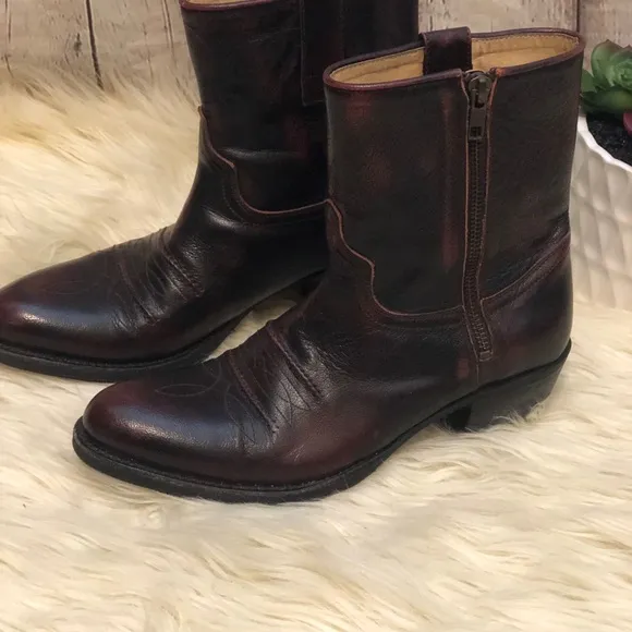 MENS SENDRA LEATHER COWBOY DISTRESSED WESTERN BOOT