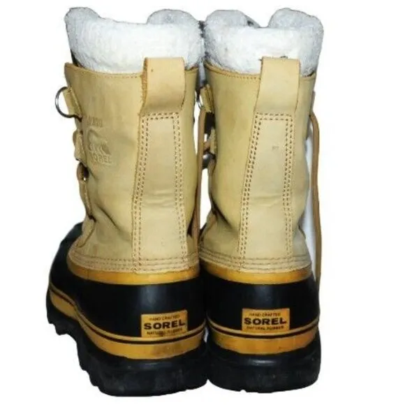Men's Sorel Caribou Boots Size 8 Lined Waterproof Winter Lace Up