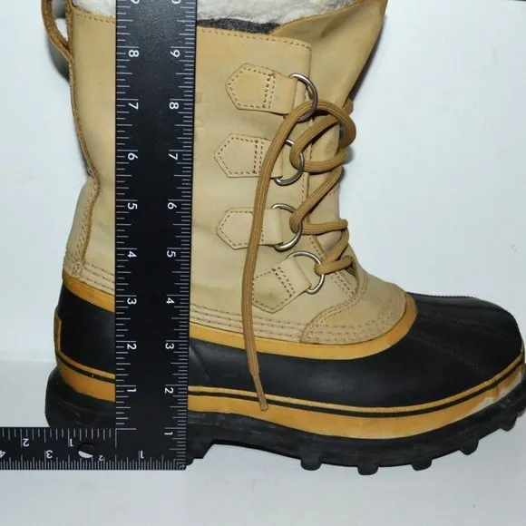 Men's Sorel Caribou Boots Size 8 Lined Waterproof Winter Lace Up