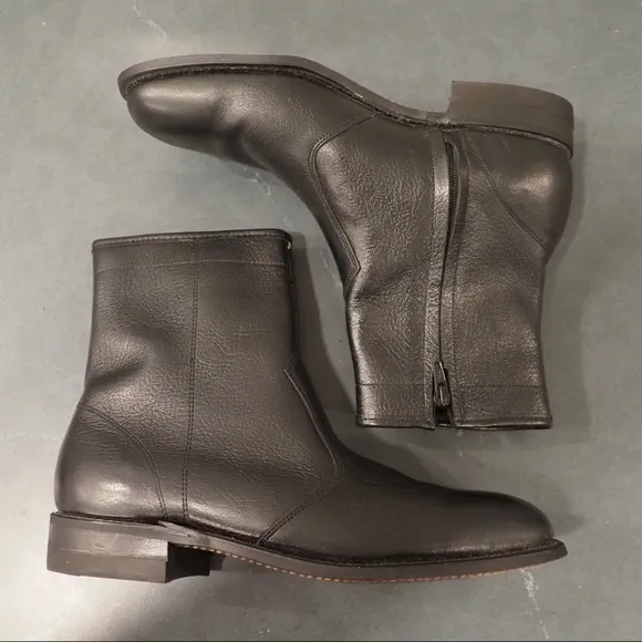 Mens sz 7.5D black leather boots