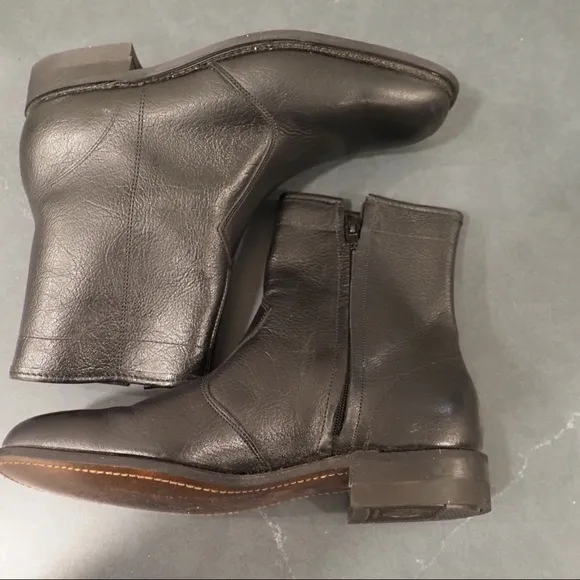 Mens sz 7.5D black leather boots