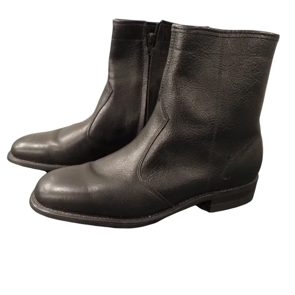 Mens sz 7.5D black leather boots