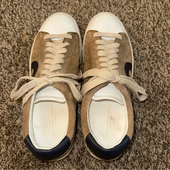 Men's Tan and black Oliver Cabell Sneakers made in Italy size 44